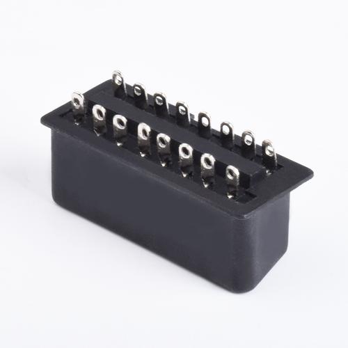 OBD 16Pin母头连接器 汽车诊断接口的注塑式插针技术详解